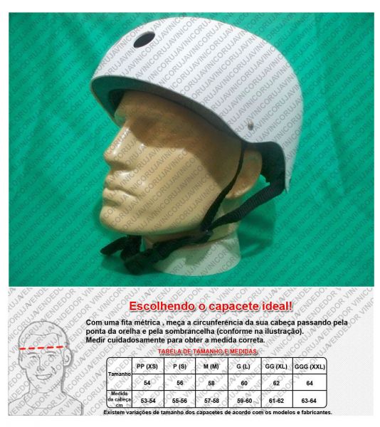 Capacete Sem Proteção de Orelhas - Branco
